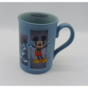 Coffee Mug Walt Disney World Mickey Mouse Blue Gray Panels Character